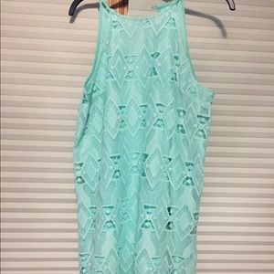 Mint blue tank top dress
